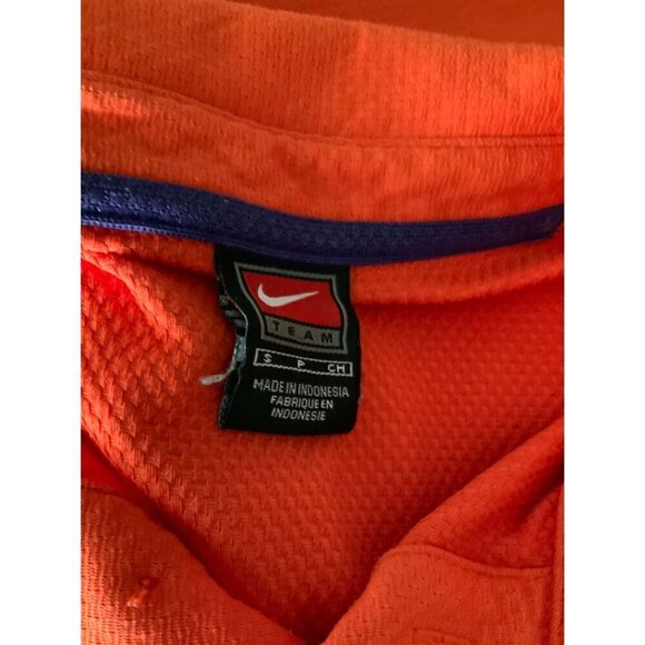 Nike Team Authentic Sphere Dry Polo Shirt Mens Small Orange Clemson Tiger Logo - Picture 3 of 9
